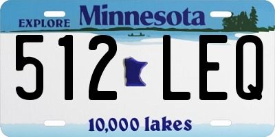 MN license plate 512LEQ