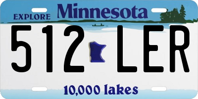 MN license plate 512LER