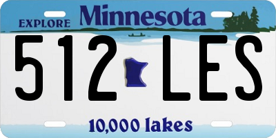 MN license plate 512LES