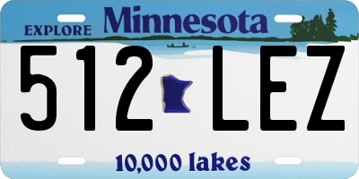 MN license plate 512LEZ