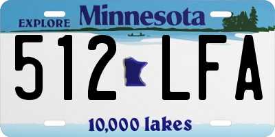 MN license plate 512LFA