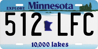 MN license plate 512LFC
