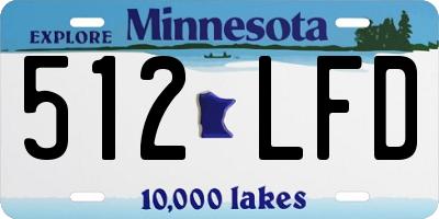 MN license plate 512LFD