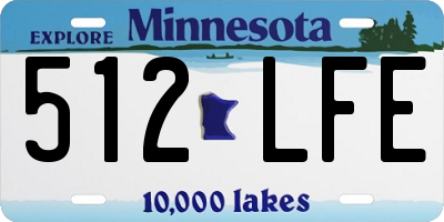 MN license plate 512LFE