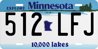 MN license plate 512LFJ