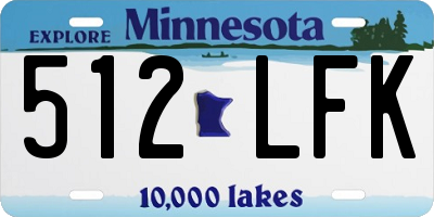 MN license plate 512LFK