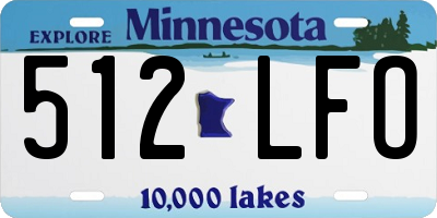 MN license plate 512LFO