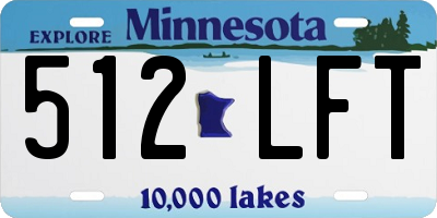 MN license plate 512LFT