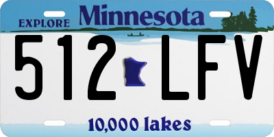 MN license plate 512LFV