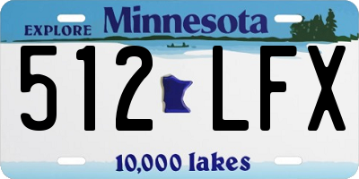 MN license plate 512LFX