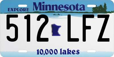 MN license plate 512LFZ