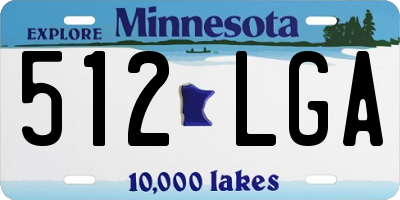 MN license plate 512LGA