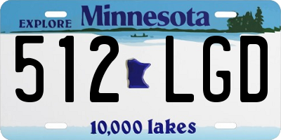 MN license plate 512LGD