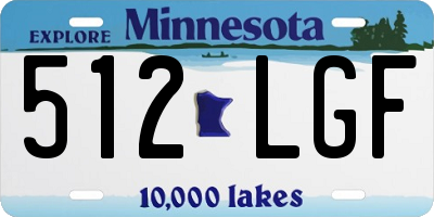 MN license plate 512LGF