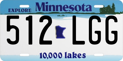 MN license plate 512LGG