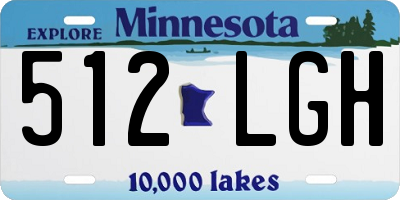 MN license plate 512LGH