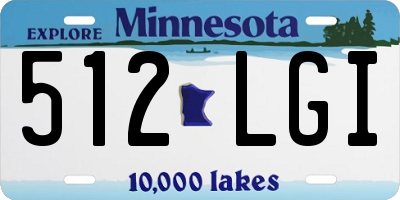 MN license plate 512LGI