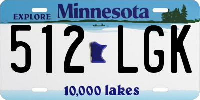 MN license plate 512LGK