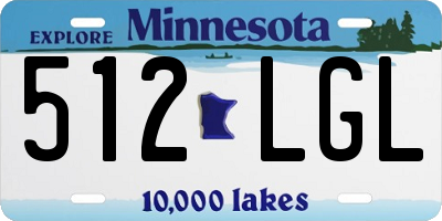 MN license plate 512LGL