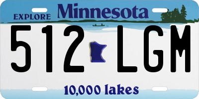 MN license plate 512LGM