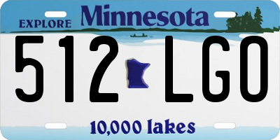 MN license plate 512LGO