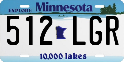 MN license plate 512LGR