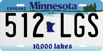 MN license plate 512LGS