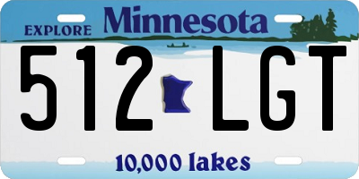 MN license plate 512LGT