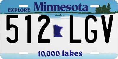 MN license plate 512LGV