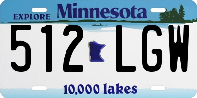 MN license plate 512LGW