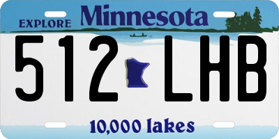 MN license plate 512LHB