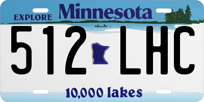MN license plate 512LHC