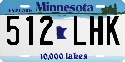 MN license plate 512LHK