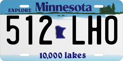MN license plate 512LHO