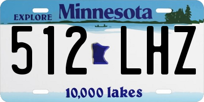 MN license plate 512LHZ