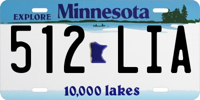 MN license plate 512LIA