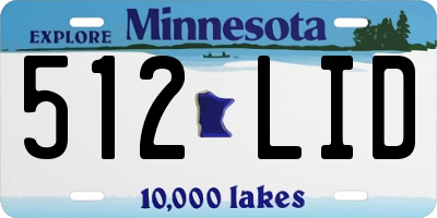 MN license plate 512LID