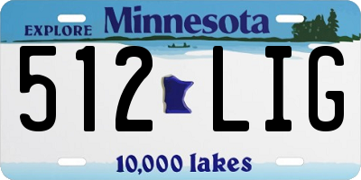 MN license plate 512LIG