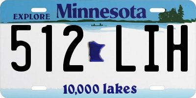 MN license plate 512LIH