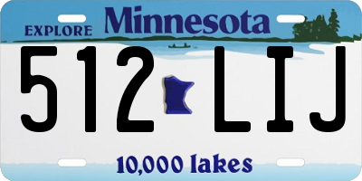 MN license plate 512LIJ