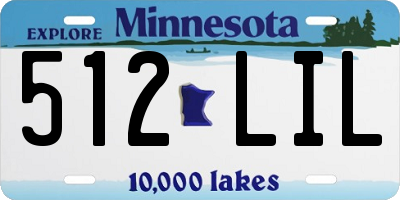 MN license plate 512LIL