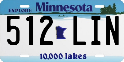 MN license plate 512LIN