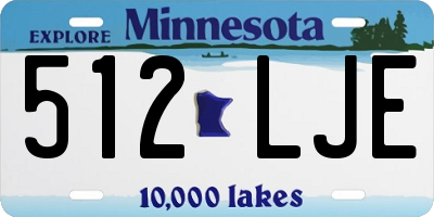 MN license plate 512LJE