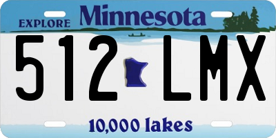 MN license plate 512LMX