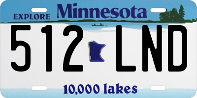 MN license plate 512LND