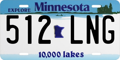 MN license plate 512LNG