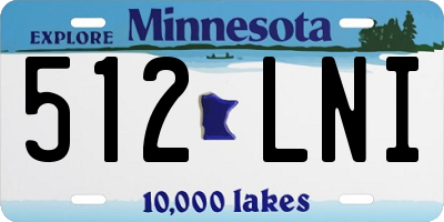 MN license plate 512LNI