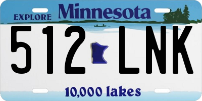MN license plate 512LNK