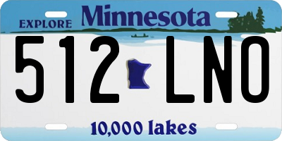 MN license plate 512LNO