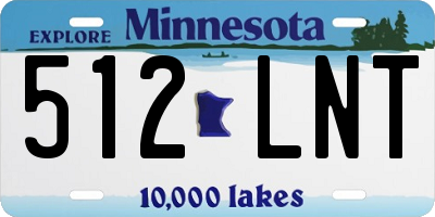 MN license plate 512LNT